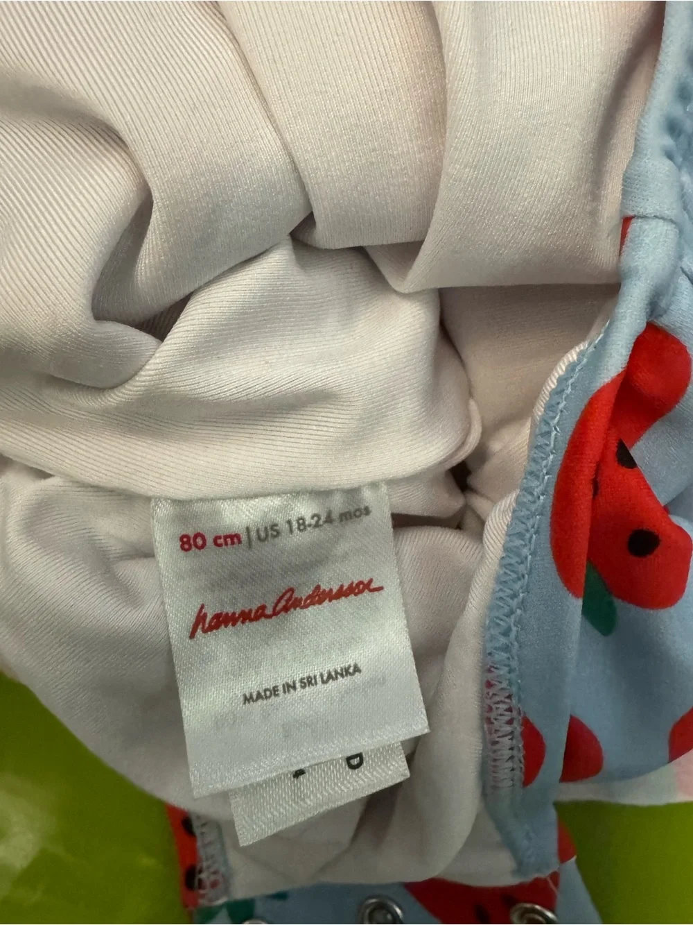 Hanna Andersson Baby One-Piece Skirted Strawberry print Rashguard Swimsuit